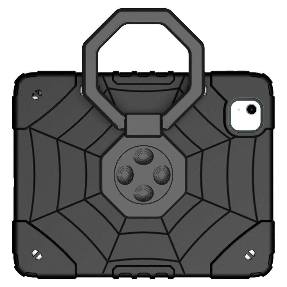 EIDERWOOD iPad Air 11" (2025 / 2024) Børne Bagside Cover m. Kickstand & Håndtag - Sort