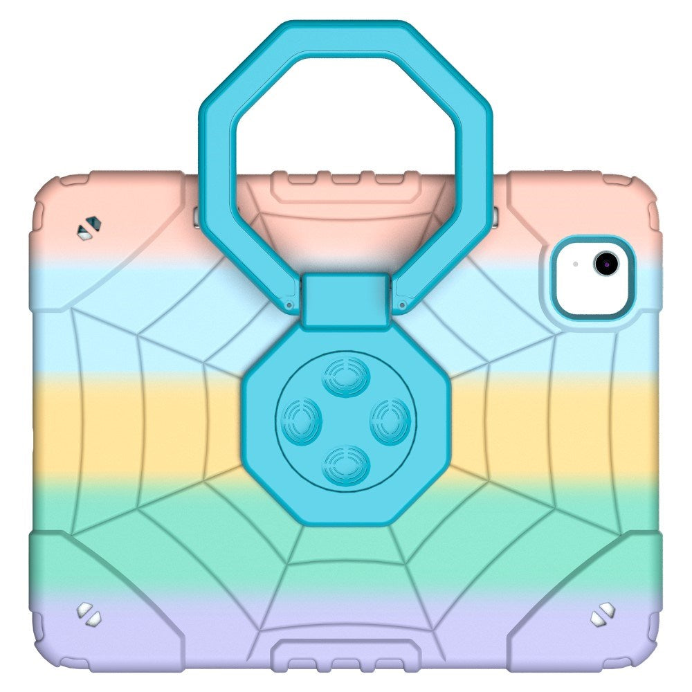 EIDERWOOD iPad Air 11" (2025 / 2024) Bakdeksel for barn m. Stativ og håndtak - Rainbow