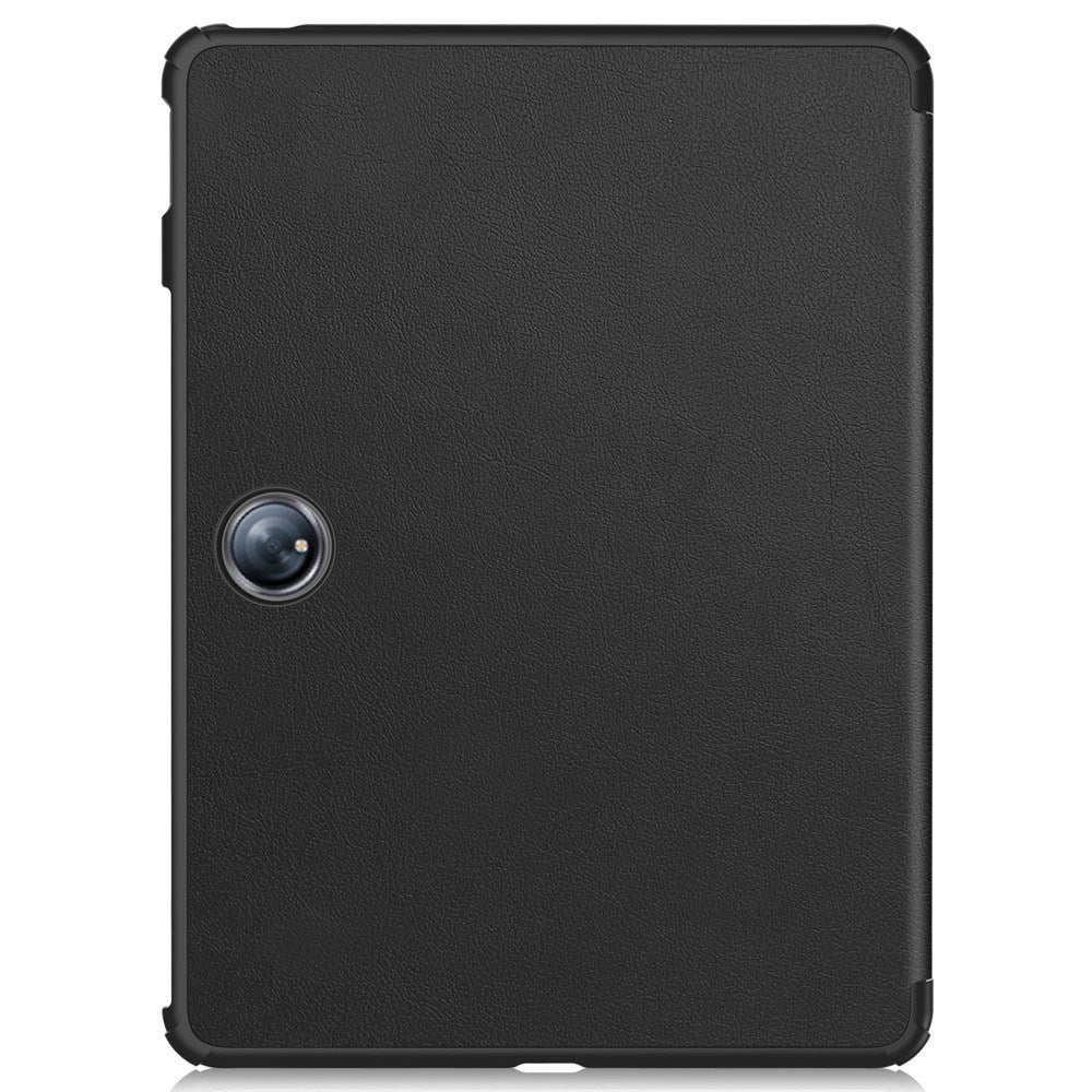 OnePlus Pad 2 Tri-Fold Leather Flip Cover m. Sleep Function - Svart