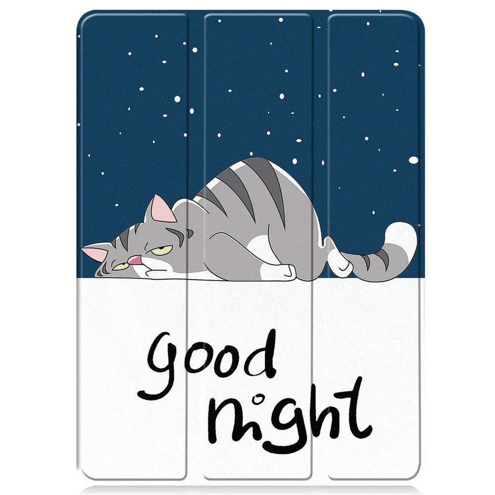 EIDERWOOD OnePlus Pad 2 Tri-Fold Faux Leather Flip Cover m. Søvnfunksjon - Kat