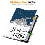 EIDERWOOD OnePlus Pad 2 Tri-Fold Faux Leather Flip Cover m. Søvnfunksjon - Kat
