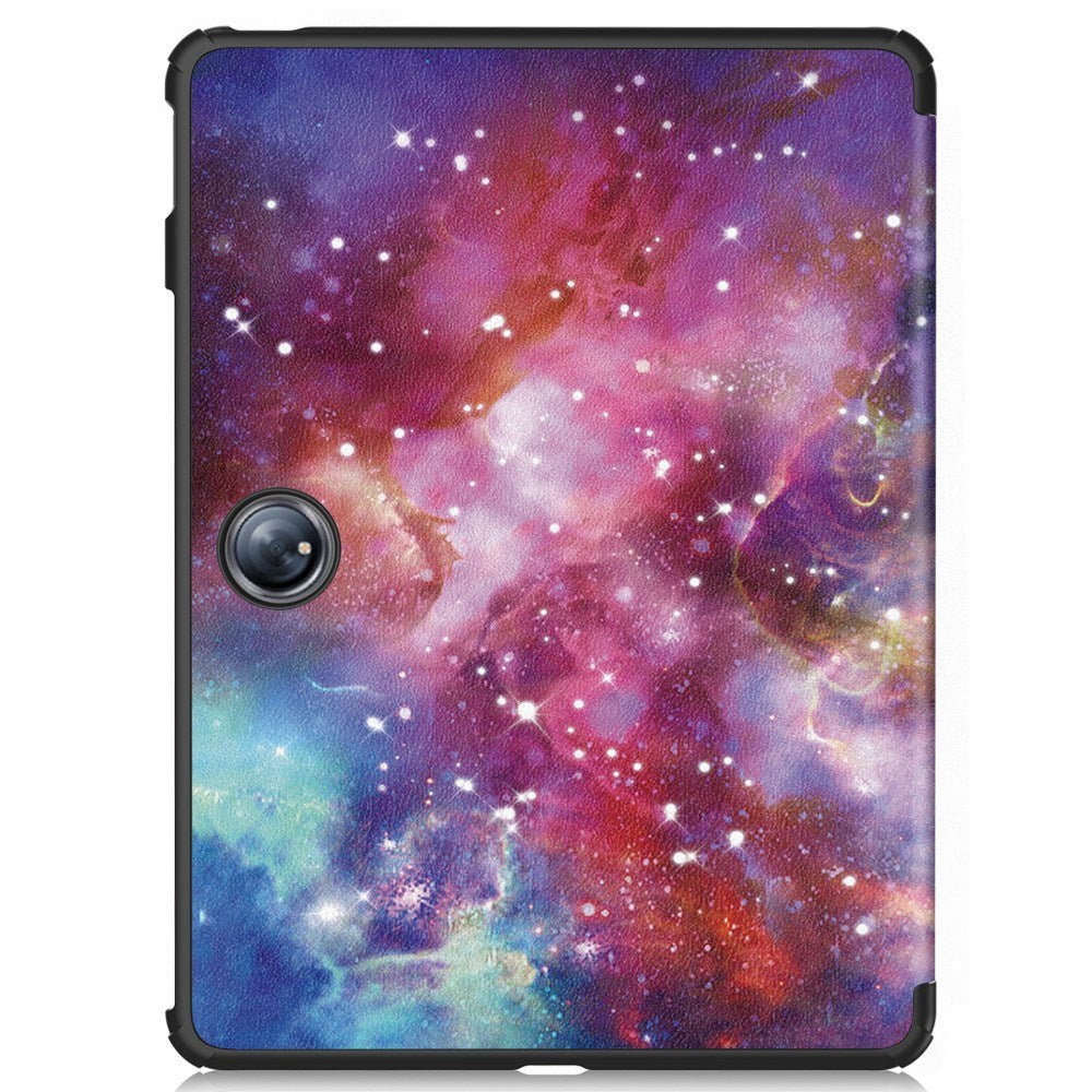 EIDERWOOD OnePlus Pad 2 Tri-Fold Faux Leather Flip Cover m. Søvnfunksjon - Galaxy