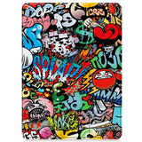 EIDERWOOD OnePlus Pad 2 Tri-Fold Faux Leather Flip Cover m. Søvnfunksjon - Graffiti