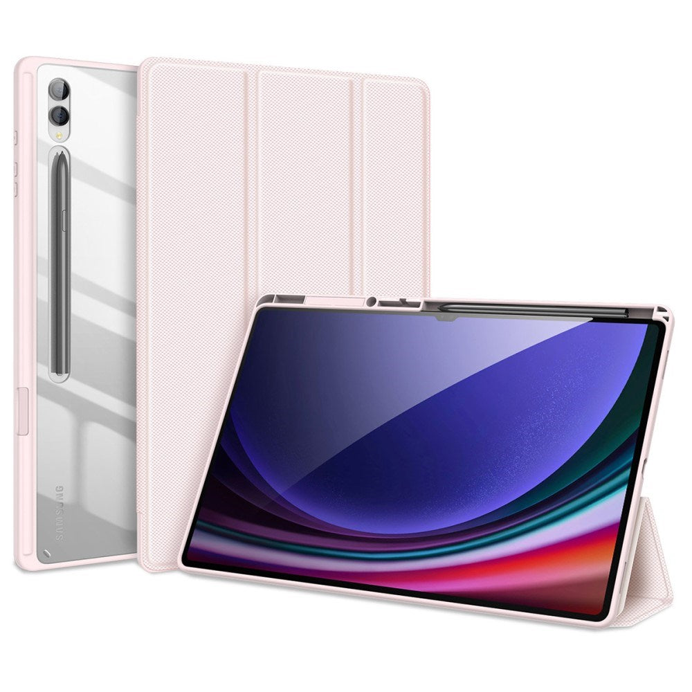 Samsung Galaxy Tab S10 Ultra støtsikkert flipdeksel m. Penneholder - DUX DUCIS TOBY Series - Rosa