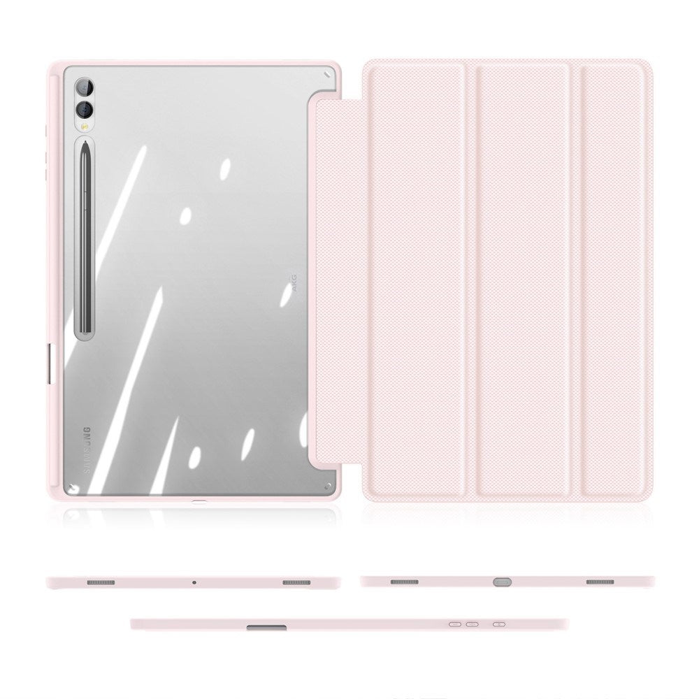 Samsung Galaxy Tab S10 Ultra støtsikkert flipdeksel m. Penneholder - DUX DUCIS TOBY Series - Rosa