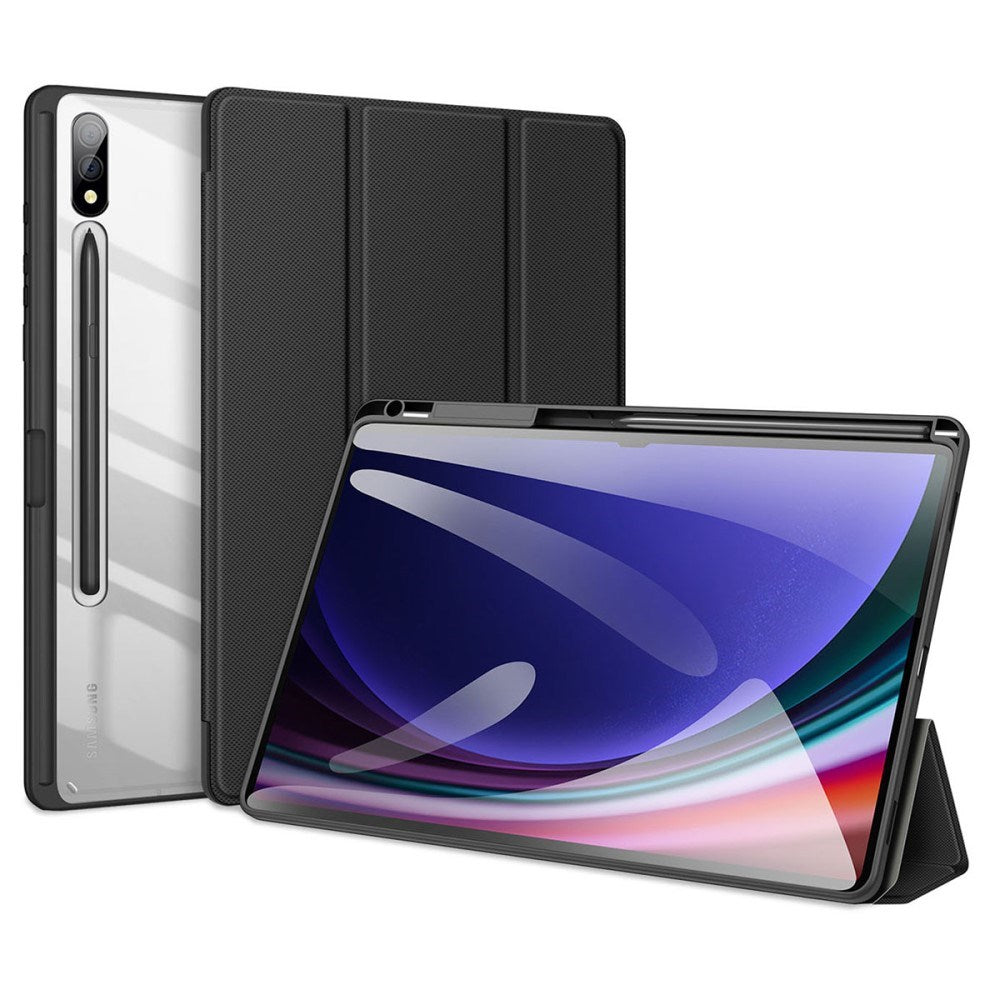 Samsung Galaxy Tab S10 Plus støtsikkert flipdeksel m. Penneholder - DUX DUCIS TOBY Series - Svart
