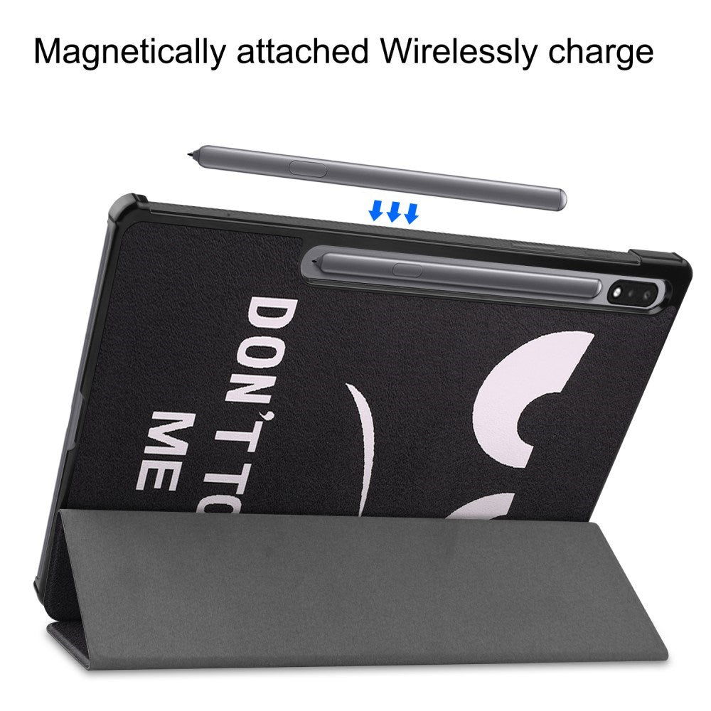 EIDERWOOD Samsung Galaxy Tab S10 Plus Vegansk skinndeksel - mønster - "Ikke rør meg"