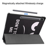 EIDERWOOD Samsung Galaxy Tab S10 Plus Vegansk skinndeksel - mønster - "Ikke rør meg"