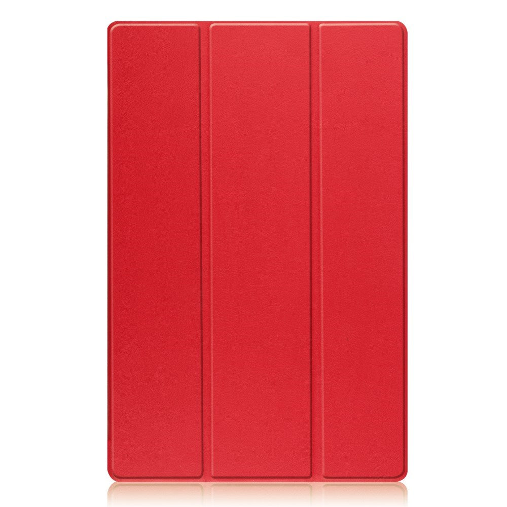 EIDERWOOD Samsung Galaxy Tab S10 Ultra Tri-Fold Leather Flip Cover m. Stativfunksjon - Rød