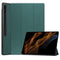 EIDERWOOD Samsung Galaxy Tab S10 Ultra Tri-Fold Leather Flip Cover m. Stativfunksjon - Grønn