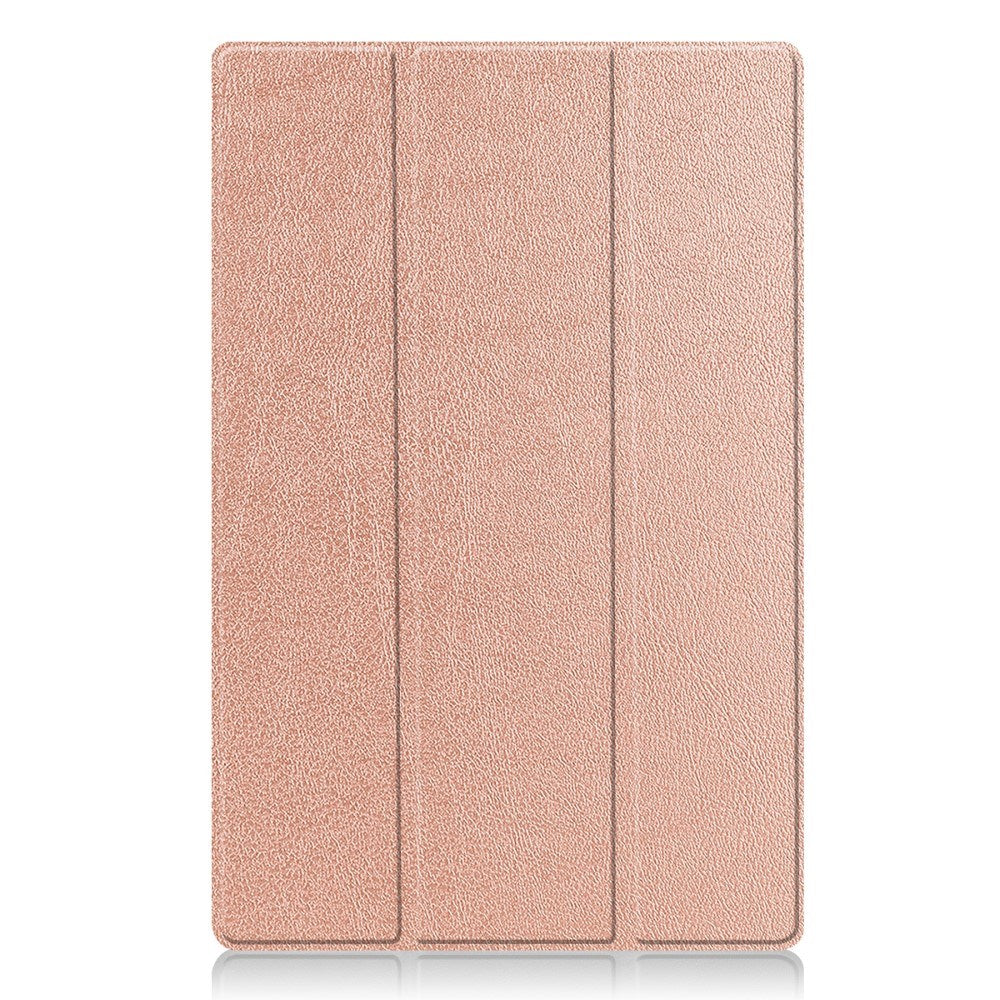 EIDERWOOD Samsung Galaxy Tab S10 Ultra Tri-Fold Leather Flip Cover m. Stativfunksjon - Rose gull