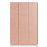 EIDERWOOD Samsung Galaxy Tab S10 Ultra Tri-Fold Leather Flip Cover m. Stativfunksjon - Rose gull