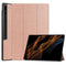 EIDERWOOD Samsung Galaxy Tab S10 Ultra Tri-Fold Leather Flip Cover m. Stativfunksjon - Rose gull