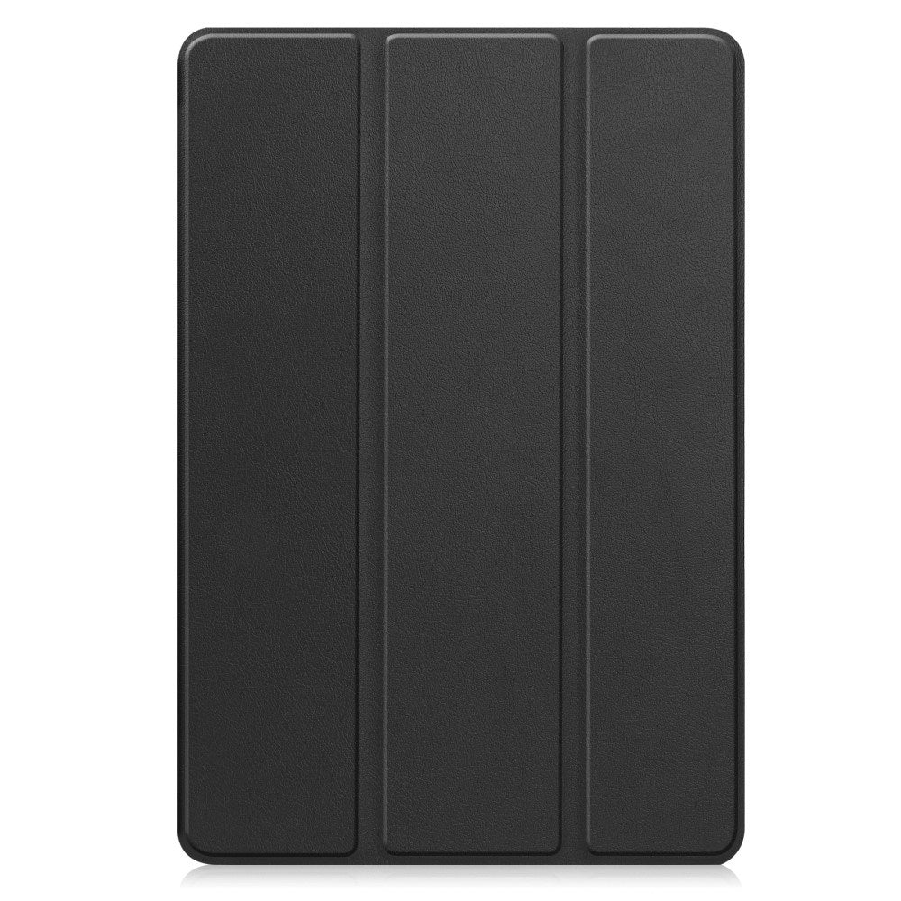 Samsung Galaxy Tab S10 Ultra Tri-Fold Leather Flip Cover m. Stativfunksjon &amp; blyantholder - Sort