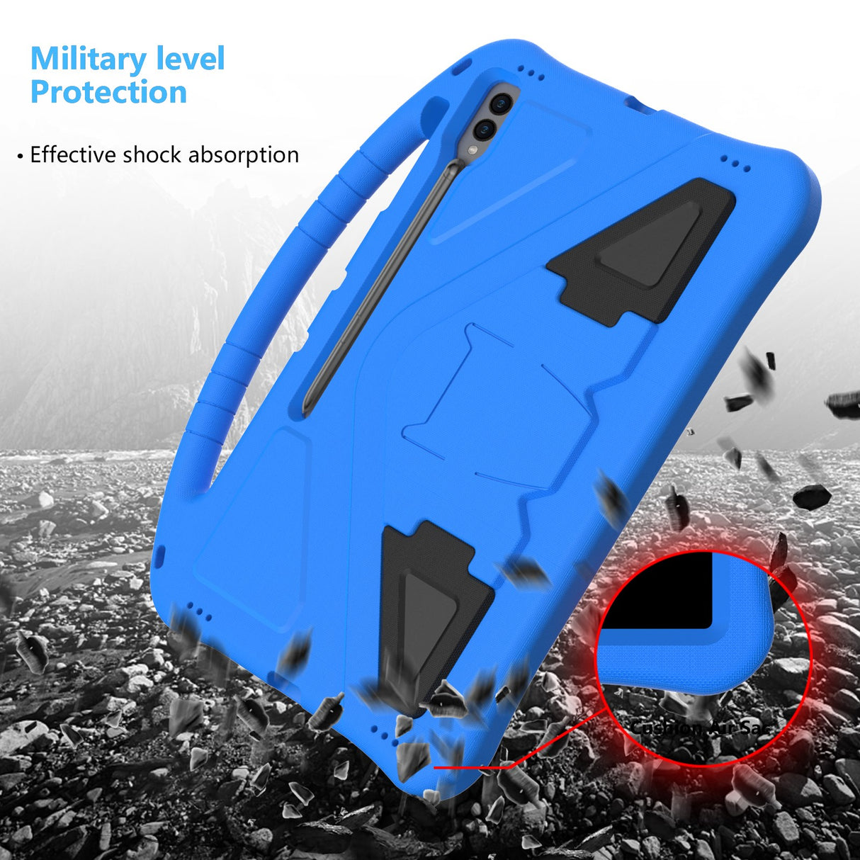 EIDERWOOD Barnevennlig deksel til Samsung Galaxy Tab S10 Ultra med støtte - svart