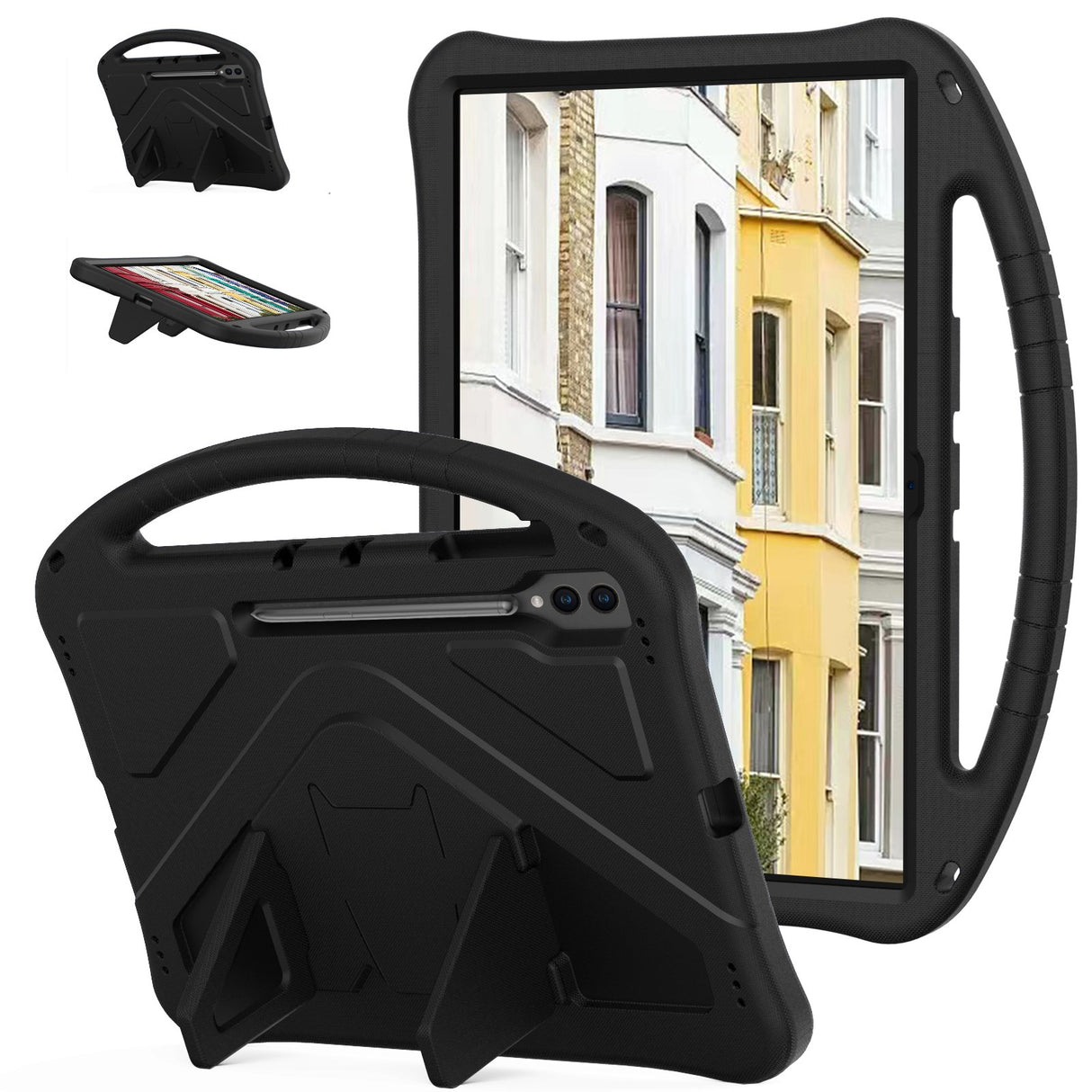 EIDERWOOD Barnevennlig deksel til Samsung Galaxy Tab S10 Ultra med støtte - svart