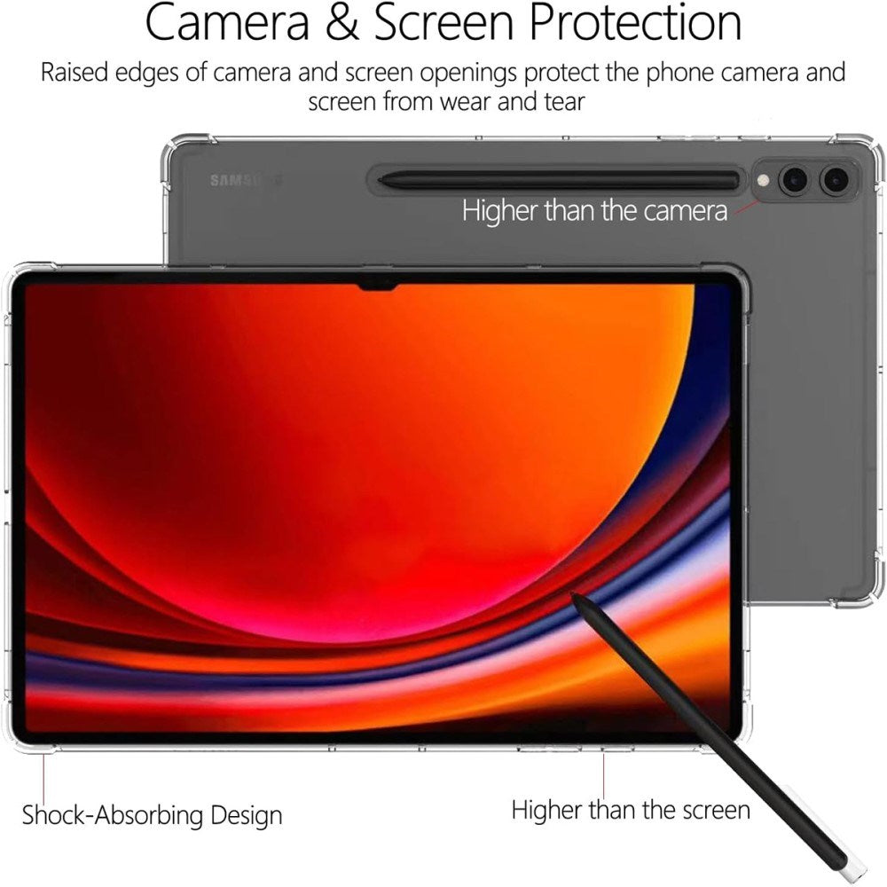 Samsung Galaxy Tab S10 Ultra - EIDERWOOD Støtsikkert deksel m. Touch Pen Holder - Gjennomsiktig