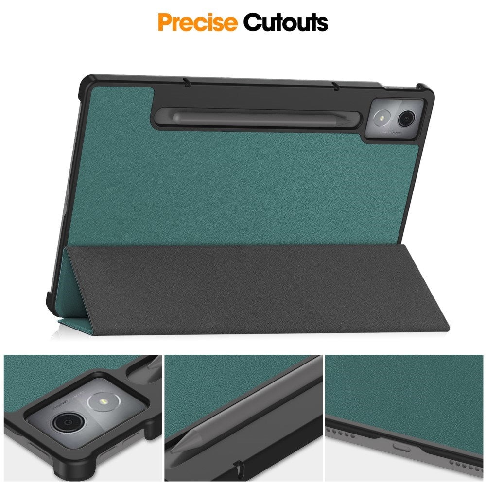 Lenovo IdeaTab Pro - EIDERWOOD Kunstlæder Flip Cover m. Ståfunktion & Pencil Holder - Grøn