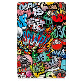 Lenovo IdeaTab Pro - EIDERWOOD Tri-Fold Kunstlæder Flip Cover m. Mønster - Graffiti