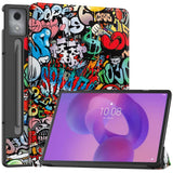 Lenovo IdeaTab Pro - EIDERWOOD Tri-Fold Kunstlæder Flip Cover m. Mønster - Graffiti