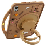 iPad Mini (2024 / 2021) EIDERWOOD Silikone Bagside Cover m. Roterende Kickstand - Capybara