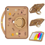 iPad 11" (2025) / 10.9" (2022) EIDERWOOD Silikone Bagside Cover m. Roterende Kickstand - Capybara
