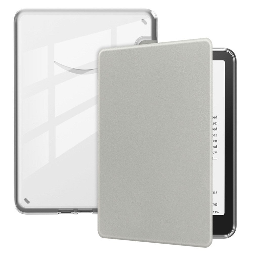 EIDERWOOD Amazon Kindle Paperwhite (2024) Deksel i imitert skinn - gjennomsiktig / grå