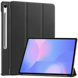 Samsung Galaxy Tab S10 FE+ (Plus) - EIDERWOOD Kunstlæder Flip Cover m. Ståfunktion & Pencil Holder - Sort