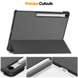 Samsung Galaxy Tab S10 FE+ (Plus) - EIDERWOOD Kunstlæder Flip Cover m. Ståfunktion & Pencil Holder - Grå