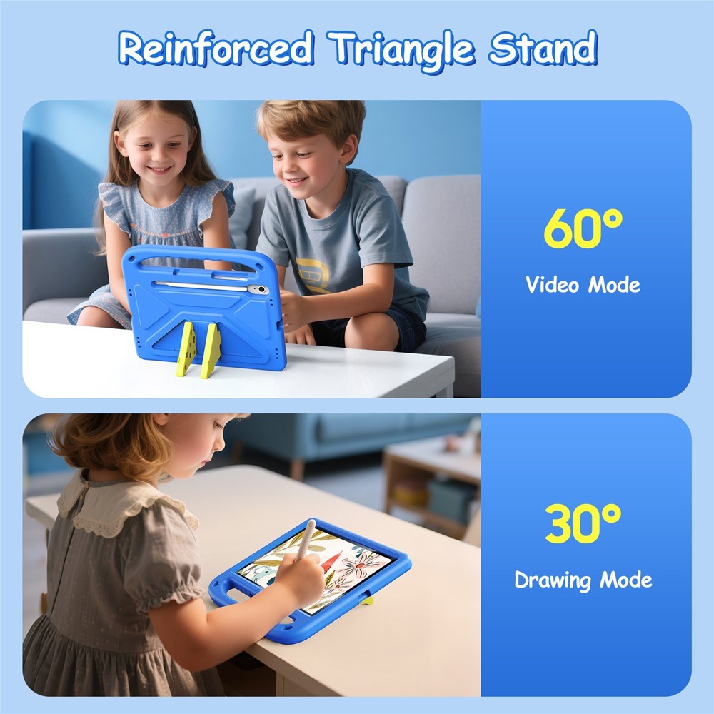 DUX DUCIS Samsung Galaxy Tab S10 Lite / S10 FE / S9 FE / S9 / S8 / S7 EVA Tablet Børnecover - Ståfunktion & Stylus Pen-Holder - Blå