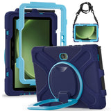 Samsung Galaxy Tab Active5 Pro / Active4 Pro EIDERWOOD Plast Børne Cover m. Kickstand & Strop - Blå
