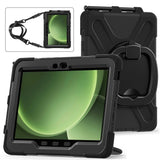 Samsung Galaxy Tab Active5 Pro / Active4 Pro EIDERWOOD Plast Børne Cover m. Kickstand & Strop - Sort
