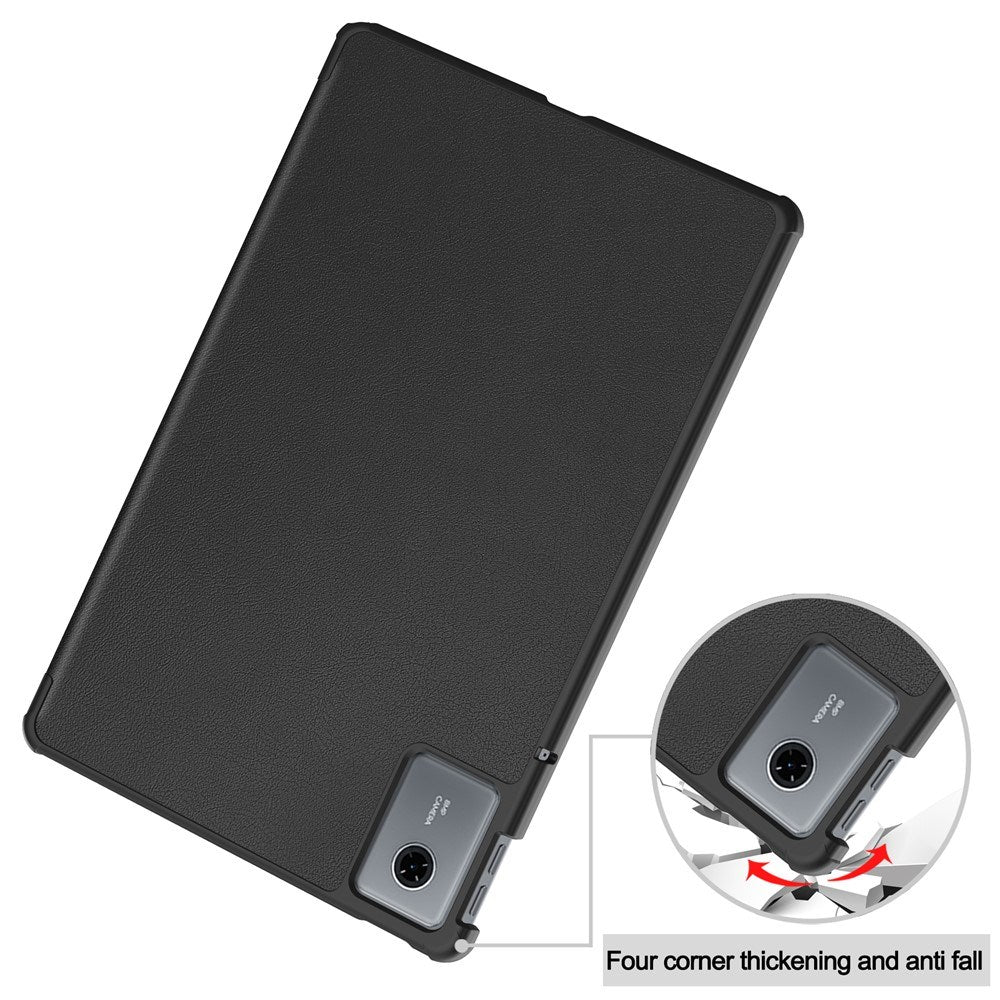 EIDERWOOD Lenovo Idea Tab 11 Kunstlæder Flip Tablet Cover - Sort