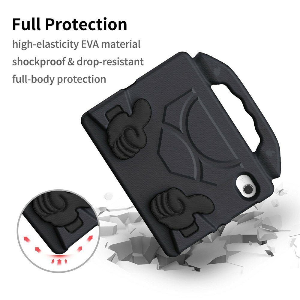 iPad Mini (2024 / 2021) - EIDERWOOD Børne Cover m. Thumb Kickstand - Sort