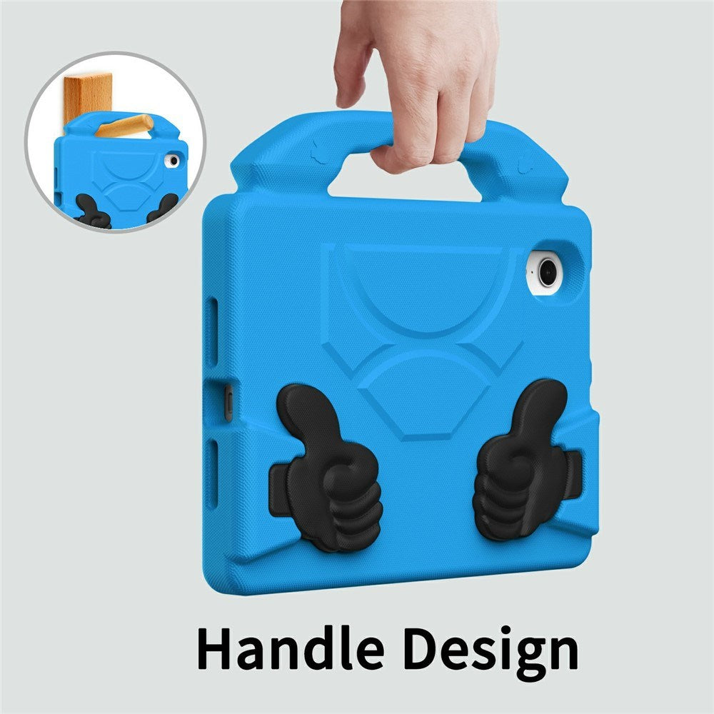 iPad Mini (2024 / 2021) - EIDERWOOD Børne Cover m. Thumb Kickstand - Blå