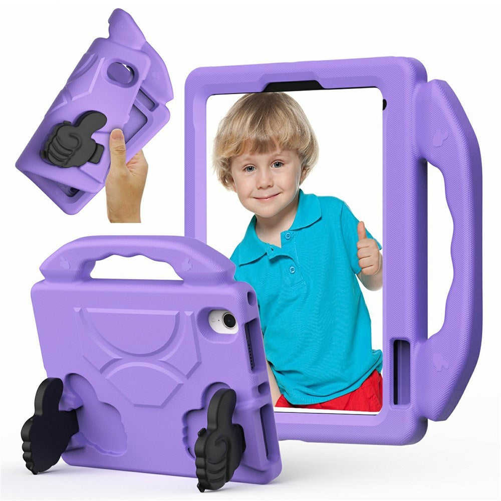 iPad Mini (2024 / 2021) - EIDERWOOD Børne Cover m. Thumb Kickstand - Lilla