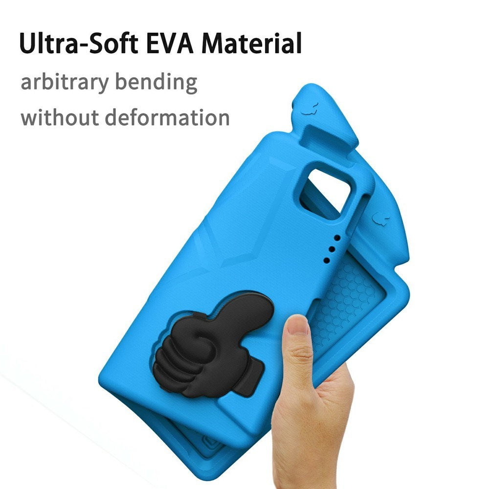 iPad Pro 12.9" (2022 / 2021 / 2020 / 2018) / Air 13" (2025 / 2024) / Pro 13" (2025 / 2024) - EIDERWOOD Børne Cover m. Thumb Kickstand - Blå