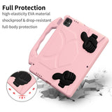 iPad Pro 12.9" (2022 / 2021 / 2020 / 2018) / Air 13" (2025 / 2024) / Pro 13" (2025 / 2024) - EIDERWOOD Børne Cover m. Thumb Kickstand - Lyserød