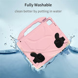 iPad Pro 12.9" (2022 / 2021 / 2020 / 2018) / Air 13" (2025 / 2024) / Pro 13" (2025 / 2024) - EIDERWOOD Børne Cover m. Thumb Kickstand - Lyserød