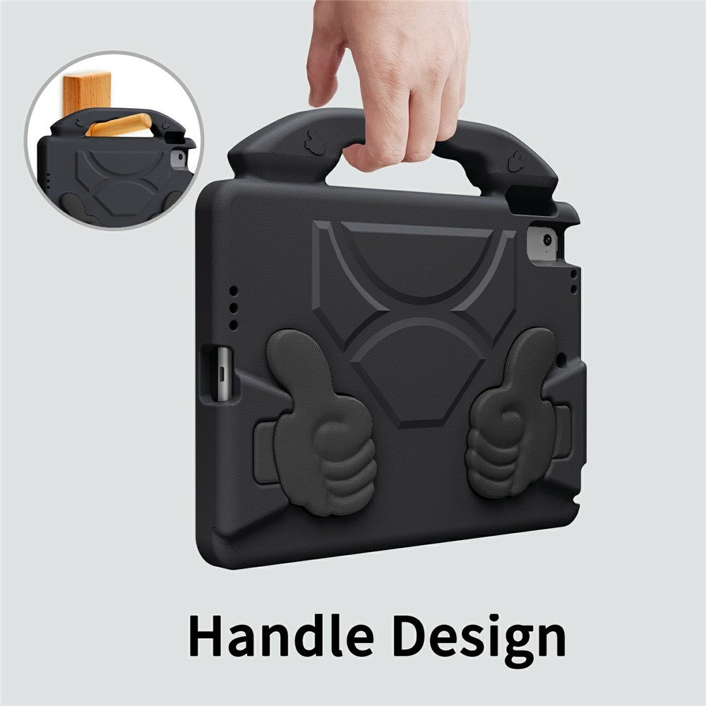 iPad 9.7" (2018 / 2017) / Air 2 / Air - EIDERWOOD Børne Cover m. Thumb Kickstand - Sort