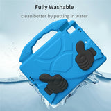 iPad 9.7" (2018 / 2017) / Air 2 / Air - EIDERWOOD Børne Cover m. Thumb Kickstand - Blå