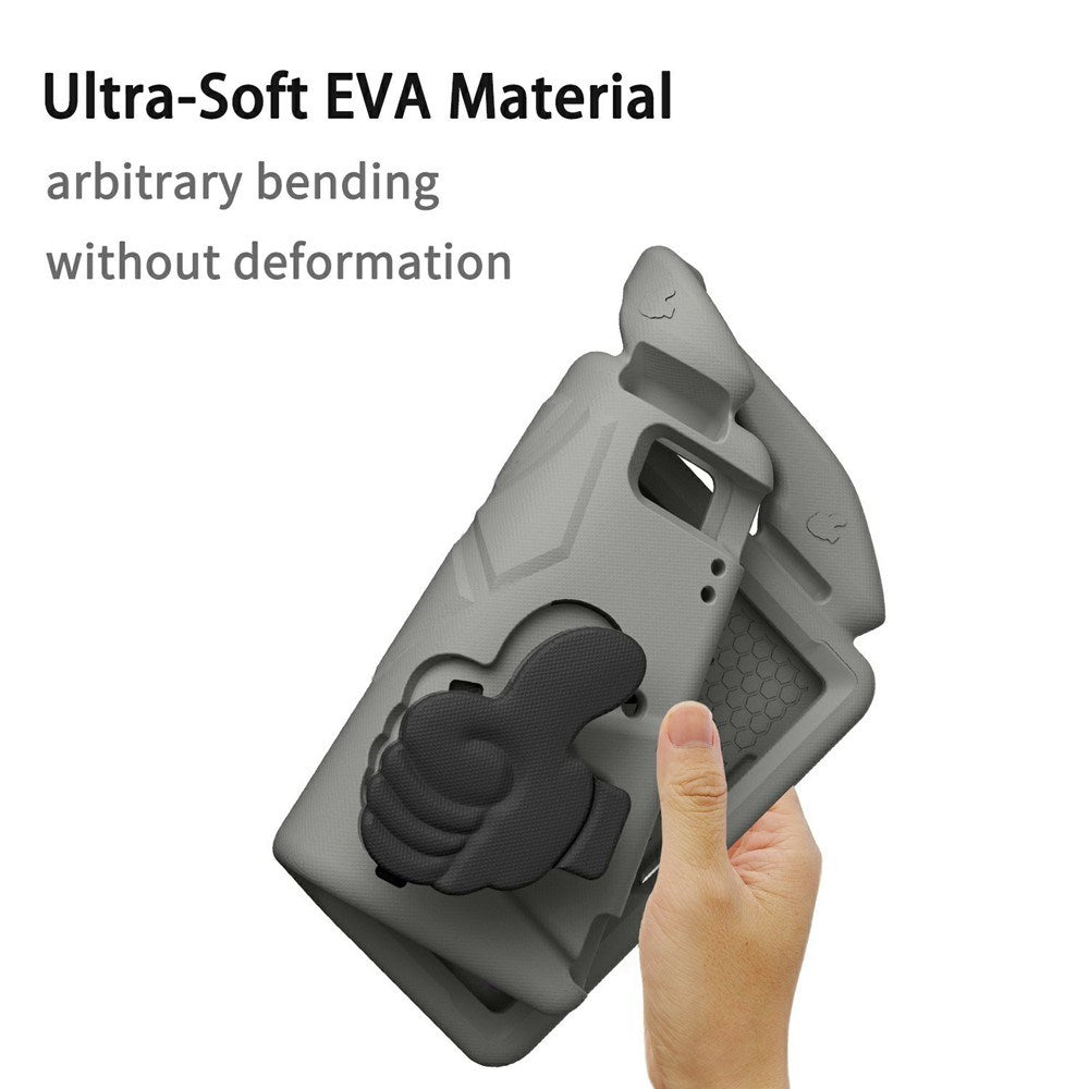 iPad 9.7" (2018 / 2017) / Air 2 / Air - EIDERWOOD Børne Cover m. Thumb Kickstand - Grå