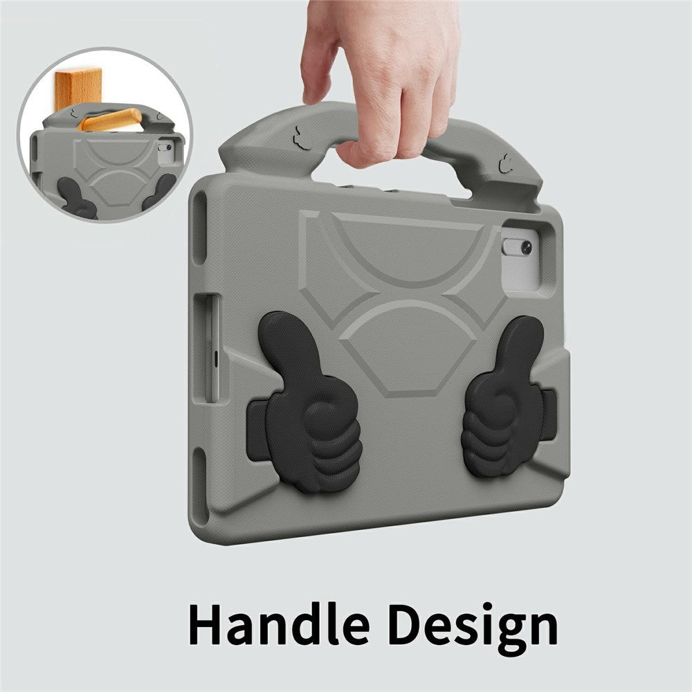 EIDERWOOD Xiaomi Redmi Pad 2 / SE / 6 / 5 / Lenovo Tab M11 / Samsung Galaxy Tab S10 FE / S9 FE / S9 / S8 / S7 Børne Cover m. Stå Funktion - Grå