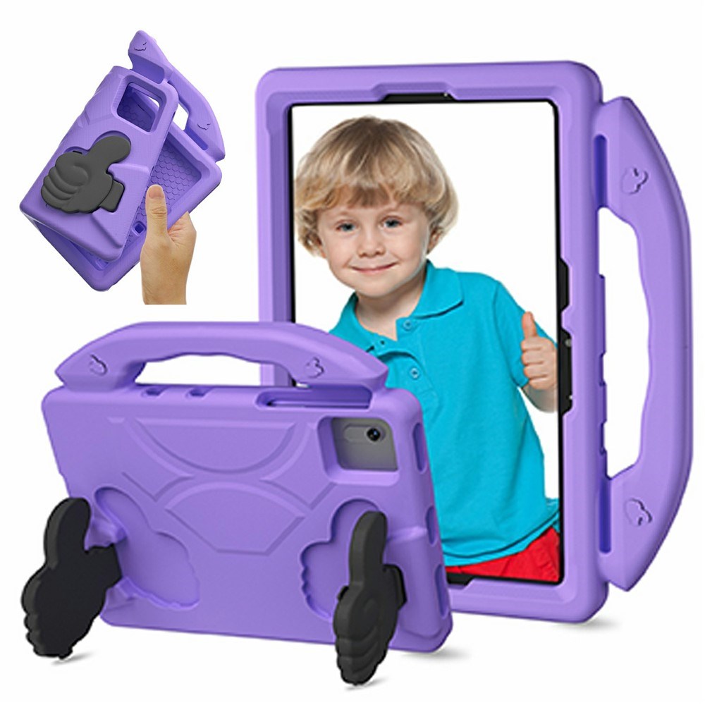 EIDERWOOD Xiaomi Redmi Pad 2 / SE / 6 / 5 / Lenovo Tab M11 / Samsung Galaxy Tab S10 FE / S9 FE / S9 / S8 / S7 Børne Cover m. Stå Funktion - Lilla