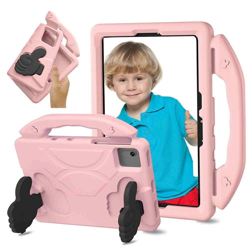 EIDERWOOD Xiaomi Redmi Pad 2 / SE / 6 / 5 / Lenovo Tab M11 / Samsung Galaxy Tab S10 FE / S9 FE / S9 / S8 / S7 Børne Cover m. Stå Funktion - Lyserød