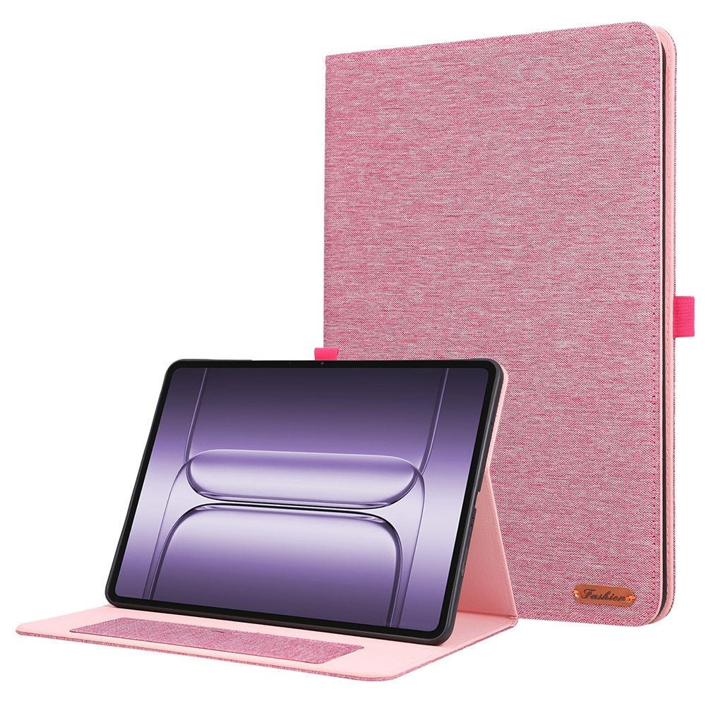 Kunstlæder Flip Cover - OnePlus Pad 3 - Kortholder & Ståfunktion - Lyserød