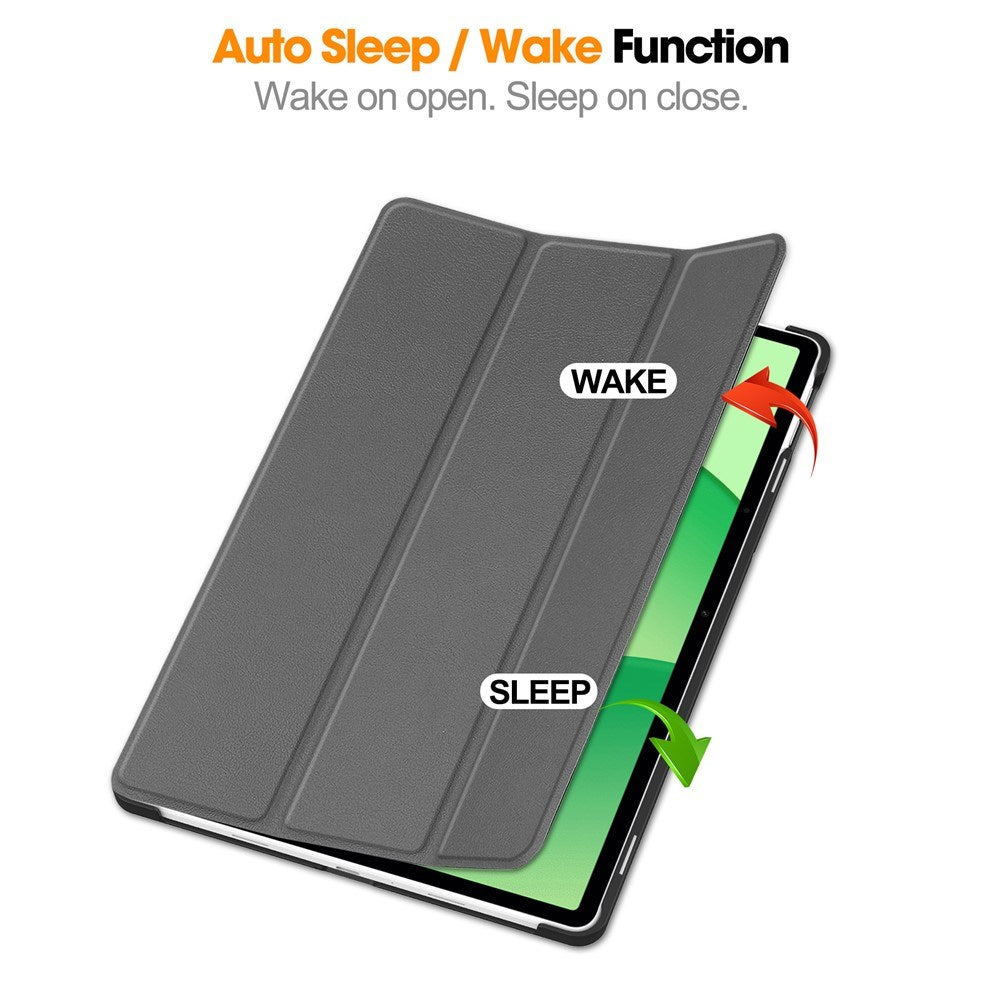 OnePlus Pad Lite - EIDERWOOD Kunstlæder Flip Cover m. Ståfunktion - Grå