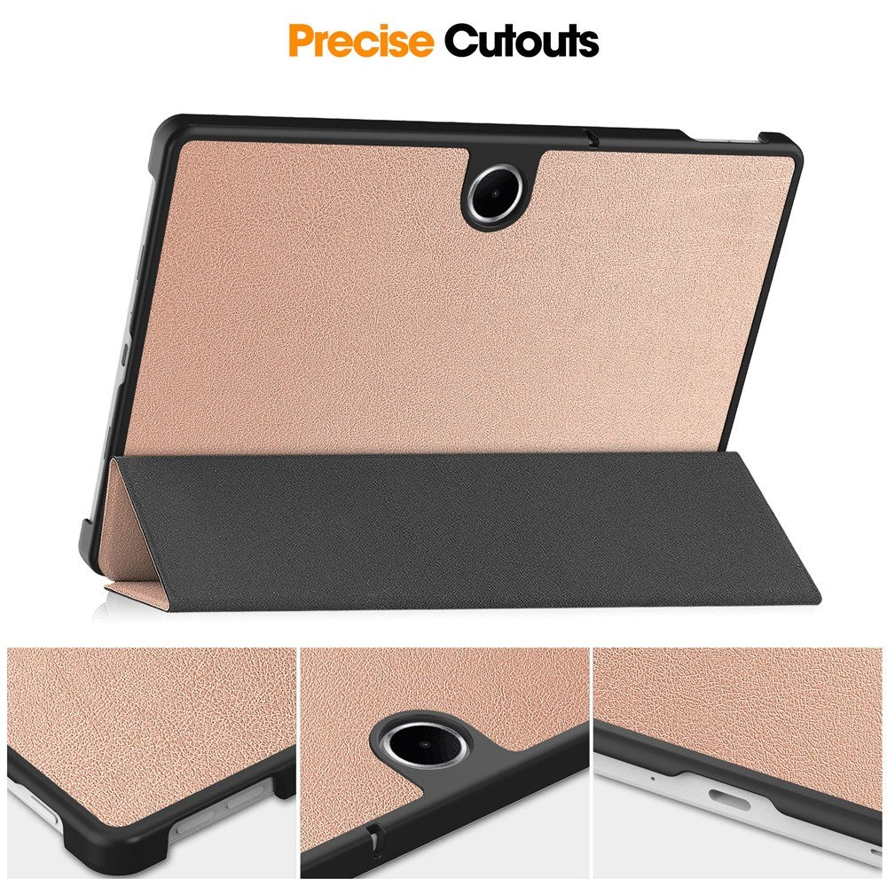 OnePlus Pad Lite - EIDERWOOD Kunstlæder Flip Cover m. Ståfunktion - Rose Gold