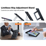 TORRAS iPad Air 11" (2025 / 2024) / Air (2022 / 2020) Tablet Cover m. Kickstand og Apple Pencil Holder - Gennemsigtig / Sort