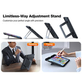 TORRAS iPad 11" (2025) Cover m. Kickstand & Apple Pencil Holder - Gennemsigtig / Sort